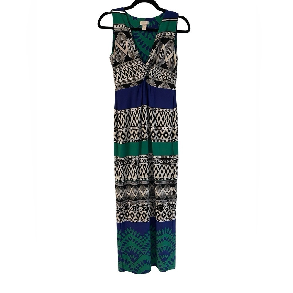 Chico’s Tribal Chevron Sleeveless Multi Color Maxi Dress Size S/4 (Chico’s Sz 0)